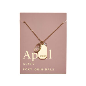 April Birthstone Necklace, Gold