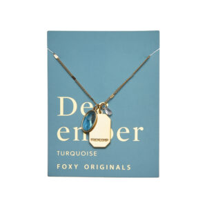 December Birthstone Necklace, Gold
