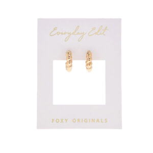 Croissant Earrings, Gold