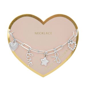 Bella Charm Necklace, Silver