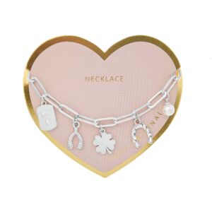 Lucky Charm Necklace, Silver